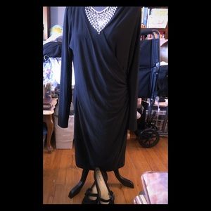 G Unit Fashion faux wrap dress w/a draping size L.